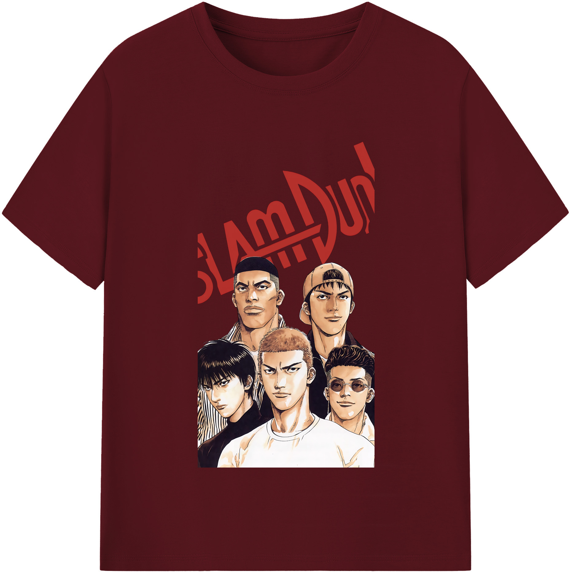 SLAM DUNK／スラムダンク 綿100％半袖Tシャツ（フロントプリント）